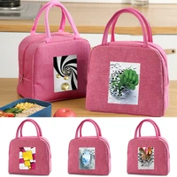 lunch carry bags lunch cooler bag for women kids school lunch picnic dinner food insulated thermal canvas portable travel bags