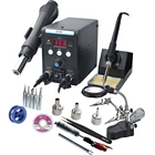 Бессвинцовая паяльная станция SMD, СВЕТОДИОДНЫЙ Цифровой паяльник, Термофен Blowser Eruntop 8586