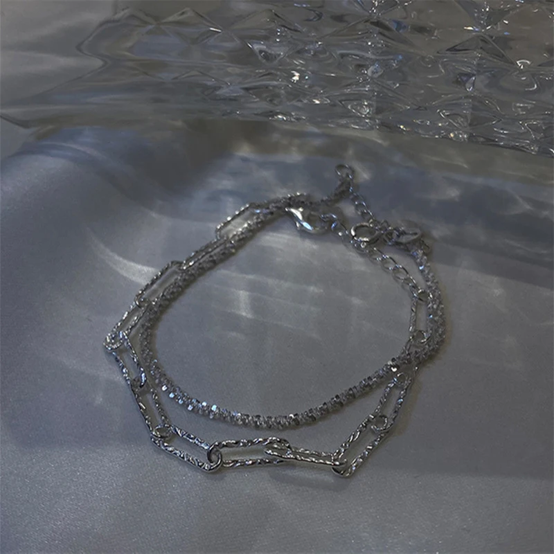 New Fashion Silver Color Gypsophila Adjustable Bracelet & Bangle for Women Elegant Sparkling Fine Jewelry Wedding Party Gift images - 6