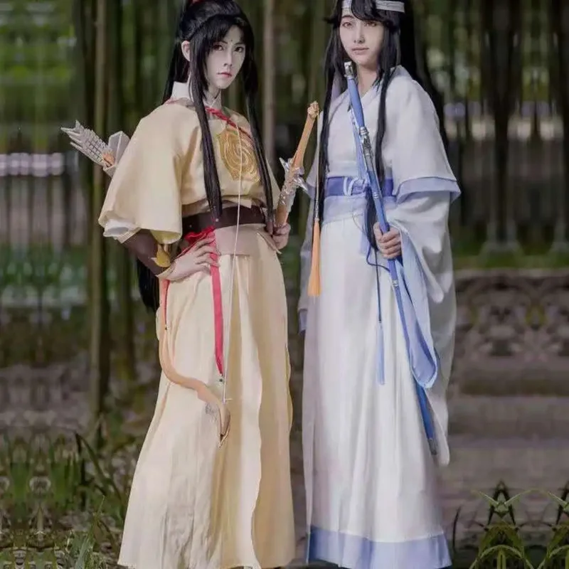 Мужской и Женский костюм для косплея Hanfu Mo Dao To Shi Wei Wuxian одежда Weiying Yiling Ancor Lan Wang Ji