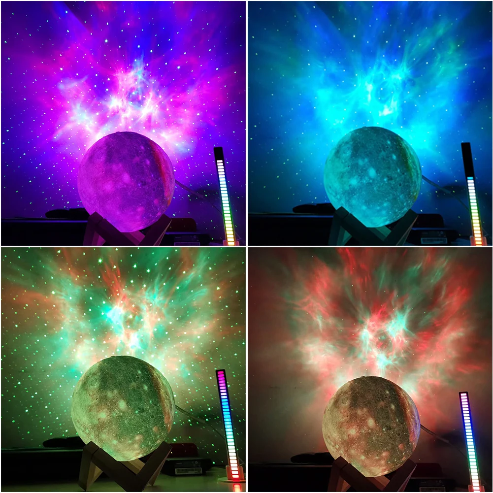 

Landscape Projector Lamp Ornament Lighting Sky Moon Projection Lamp Time Switch Starry Projector Night Light for Child Kids Gift
