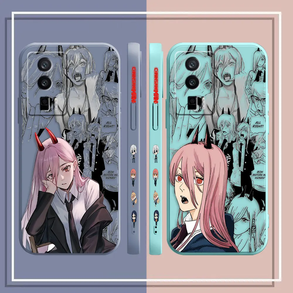 Case For Redmi K60E K60 K50 K40S K40 K30 K20 12C 10C 9A 9 8 10X 10A Pro 4G 5G Gaming Case Fundas Cqoues Shell Chainsaw Man POWER