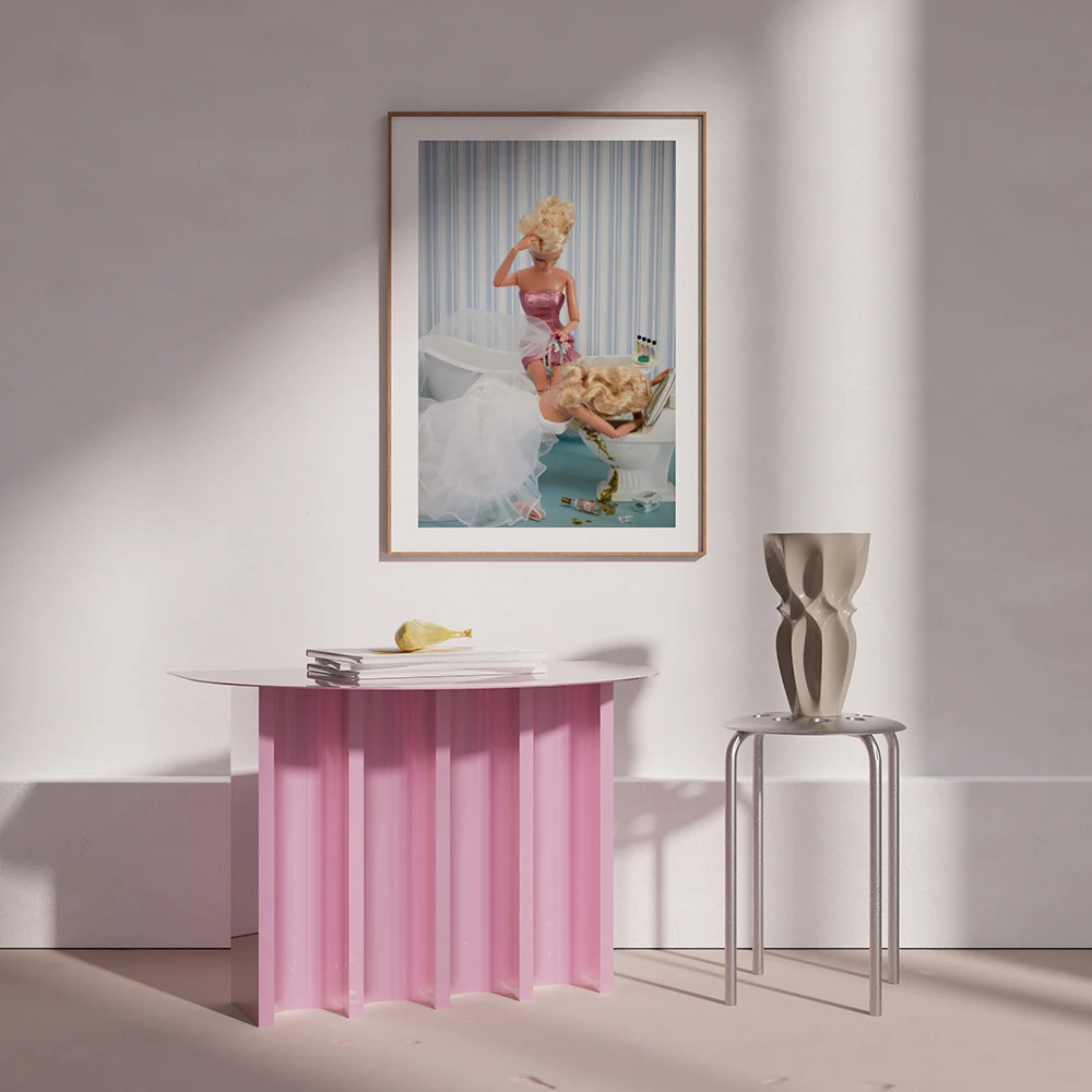 Модные настенные постеры Y2K в стиле преппи розовая Барби девушка Картина на
