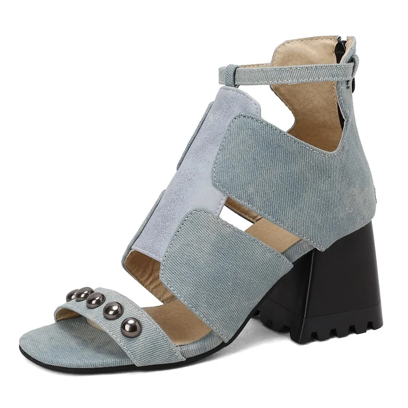 summer shoes punk style fashion cut-outs roman sandals sexy open toe shoes woman platform sandals thick high heel female pumps