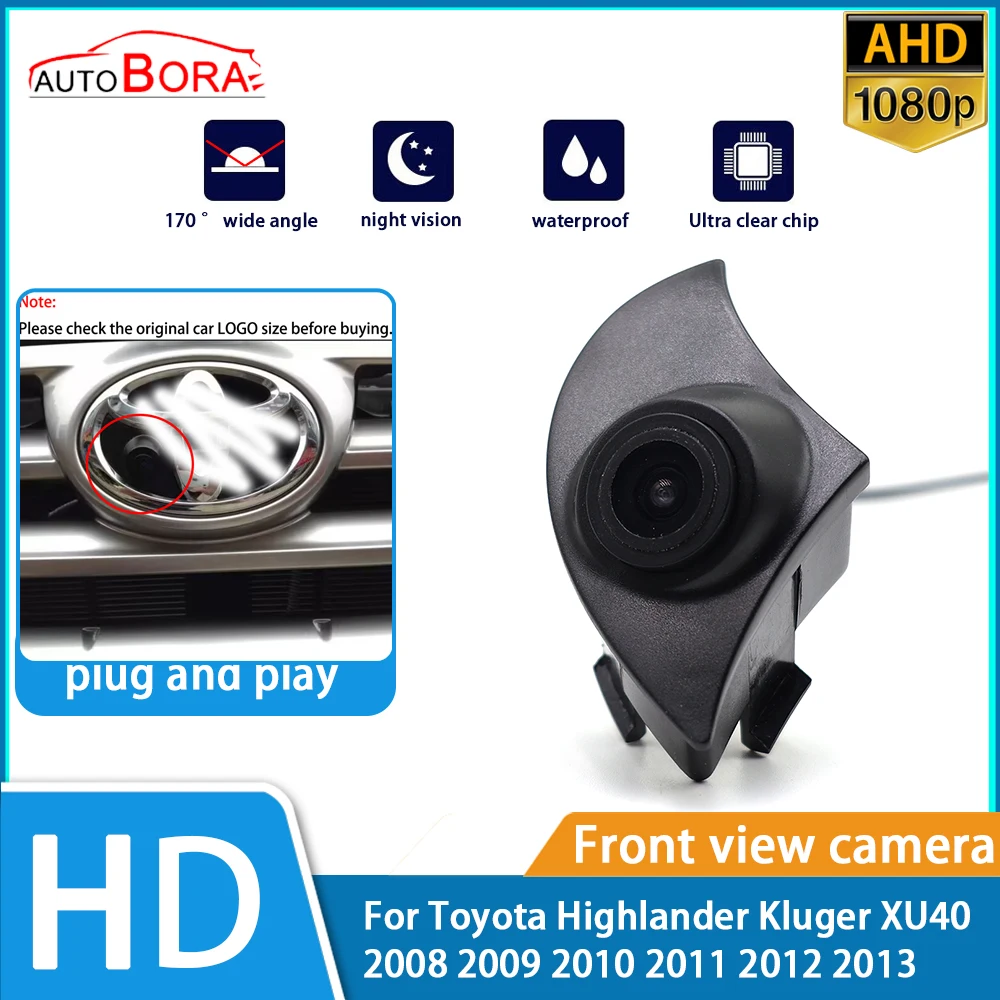 ZhuCamX Clear Night Vision LOGO парковочная камера переднего вида для Toyota Highlander Kluger XU40 2008 2009 2010
