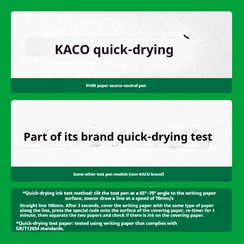 3 шт.упак. гелевая ручка KACO Pure Sprite Limited, минималистичный пресс для гладкого письма 0,5 мм, канцелярские принадлежности, многоразовое использование ​ ,Экзамен для школьного офиса (art.: 3920d14f0aed2) - 3920d14f0aed2