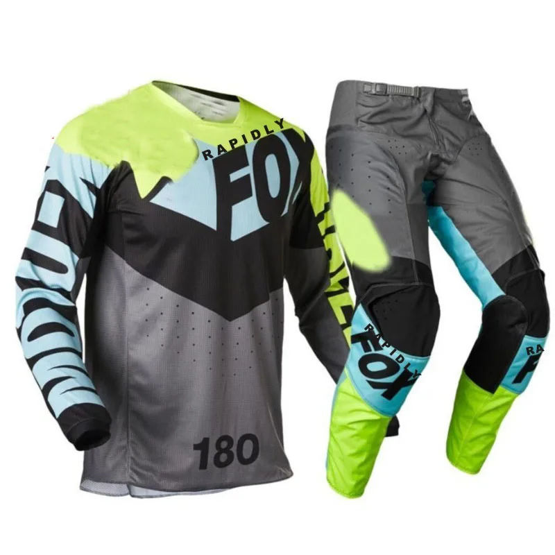 

NEW 2022 RAPIDLY FOX 180/360 enduro motocross gear set mx jersey pants motorbike clothing mtb car racing suit Off Road Combo