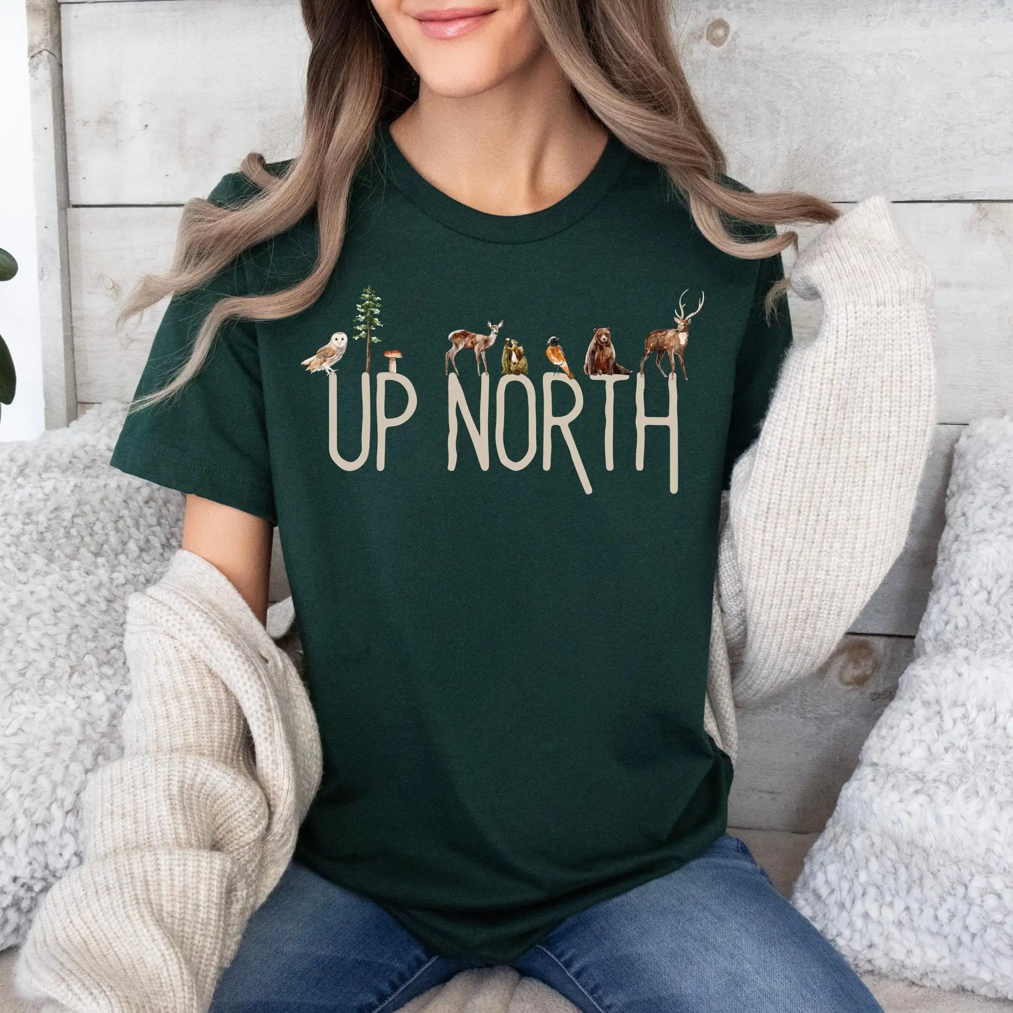 Футболка Up North Cabin Life Summer Lake Gift Mi