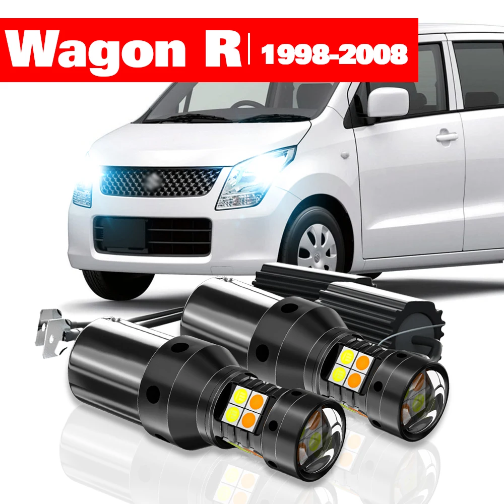 

For Suzuki Wagon R 1998-2008 Accessories 2pcs LED Dual Mode Turn Signal+Daytime Running Light DRL 2002 2003 2004 2005 2006 2007