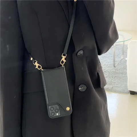 Сумка-мессенджер с зеркалом, кожаный чехол для телефона iphone 15, 15Pro14, 14Pro, 13, 12, 11 pro max, с длинным ремешком через плечо