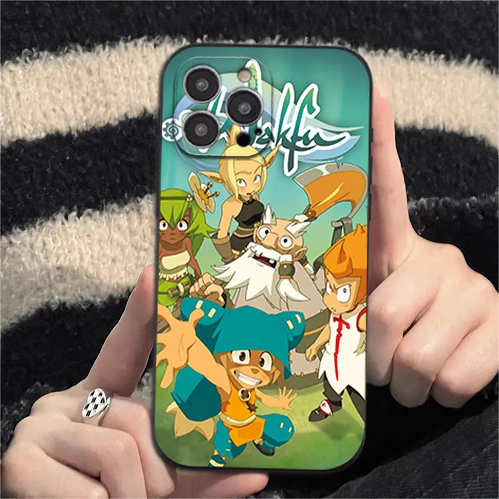 Чехол для телефона Game W-Wakfu iPhone 12 11 13 14 15 16 Pro Plus черный мягкий силиконовый чехол