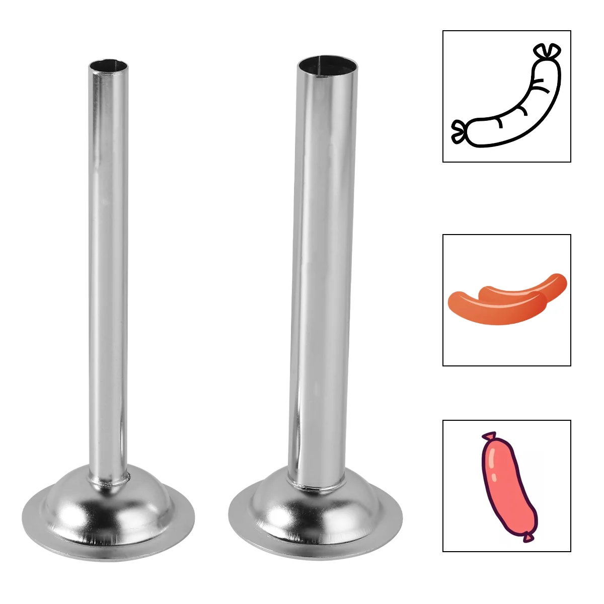 

2PCS Sausage Maker Stainless Steel Stuffing Sausage Maker Sausage Stuffer