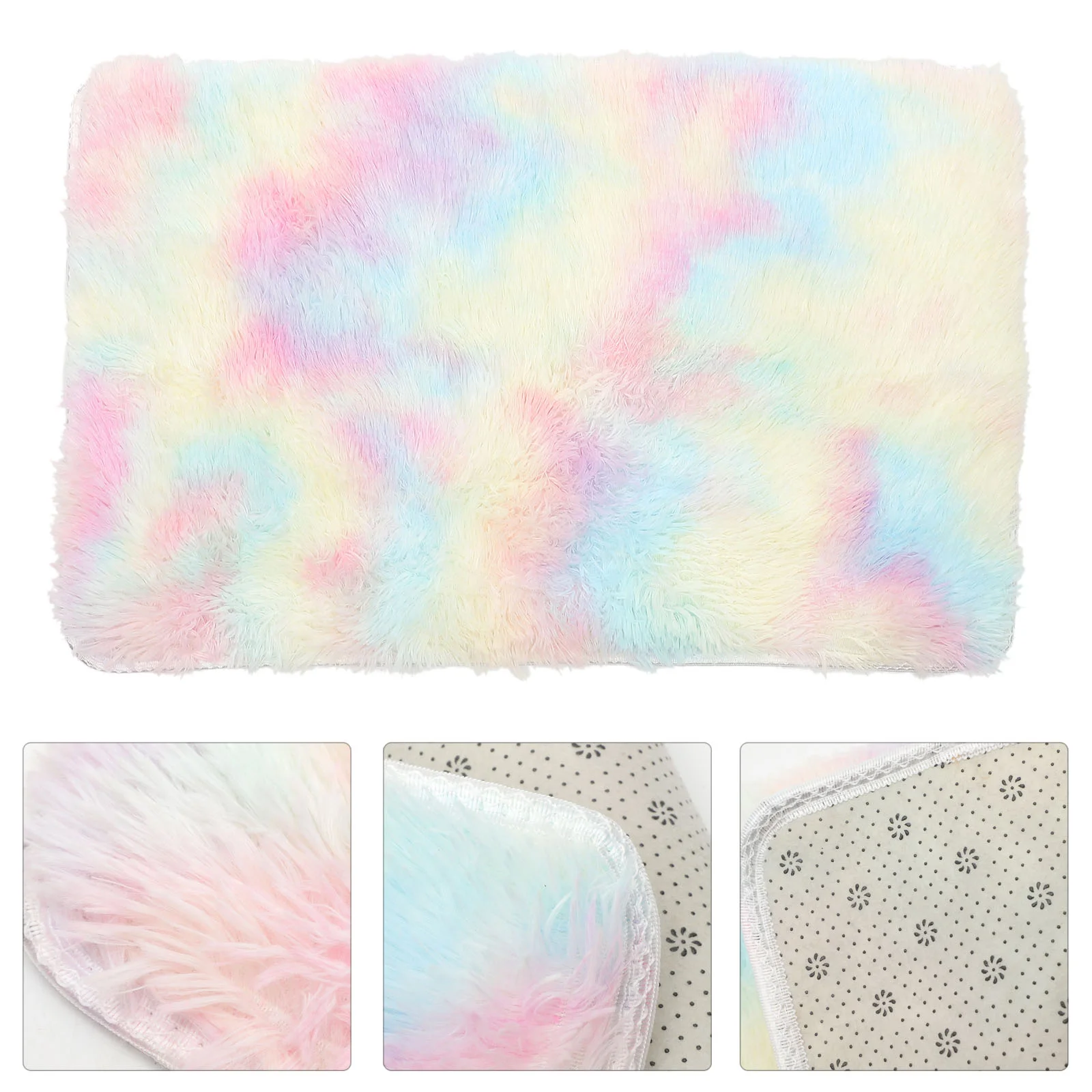 

Front Door Rug Fluffy Carpet Tie Dye Rug Rugs Living Room Plush Area Rug Bedroom Rugs Artificial Gradient Tie-dye Rug