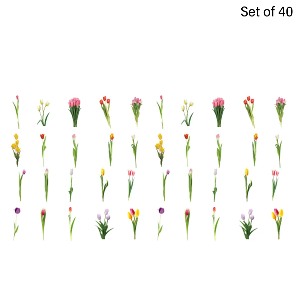 

40 шт., самоклеящиеся водонепроницаемые наклейки-цветы для скрапбукинга