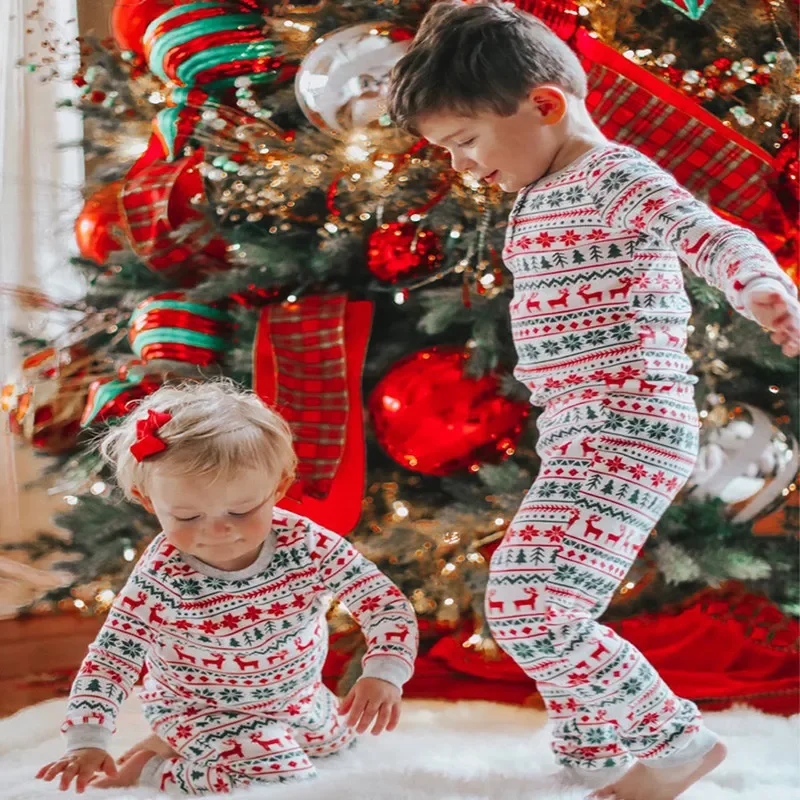 

Pajamas Family Pajamas Christmas Pajamas Xmas Family Matching Pajamas Set Cute Adult Kid Baby Parent-child Family Sleepwear