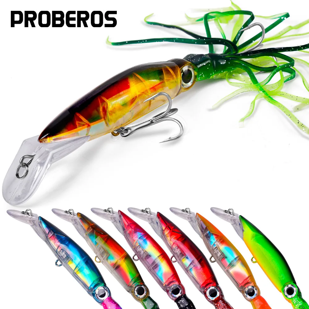 

PROBEROS 1 шт. Рыболовная Приманка 14 см 40 г, рыболовная приманка, искусственная рыба, плавающий воблер-осьминог
