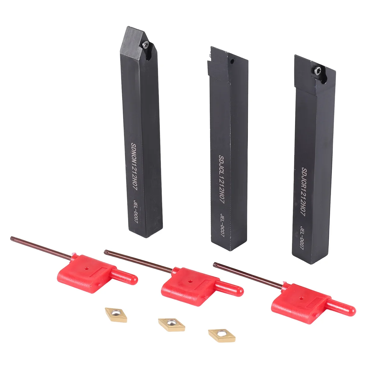 3 шт. Индексируемые держатели для токарных инструментов 1/2 дюйма SDNCN1212H07 + SDJCL1212H07