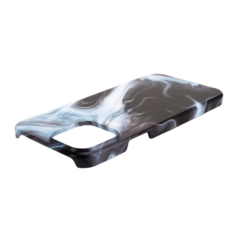 

Marble Texture Painted Glossy Phone Case For Iphone 14 13 12 11 Pro Max Xr Xs X 7 8 Plus Se Mini Pc Half Wrap Protective Cover