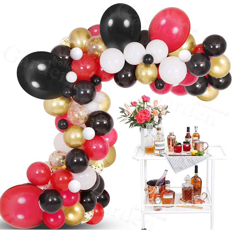 

102 шт., латексные воздушные шары с металлическим блеском