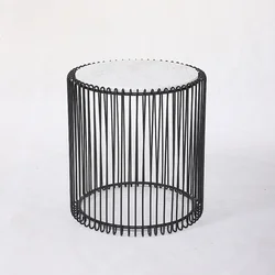 

furniture contemporary design durable metal frame circular cofee tea table marble top coffee side table