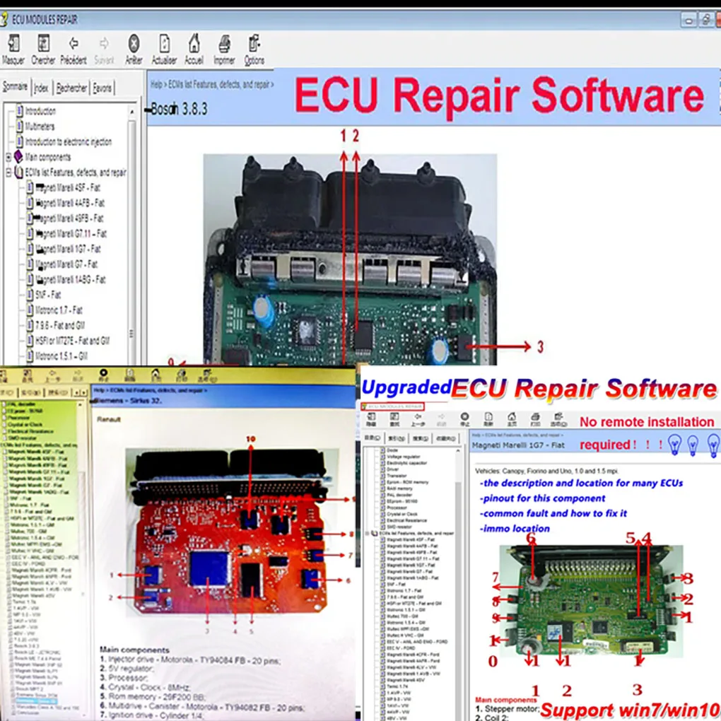 2024 программное обеспечение для ремонта ЭБУ модули ремонтная распиновка включая
