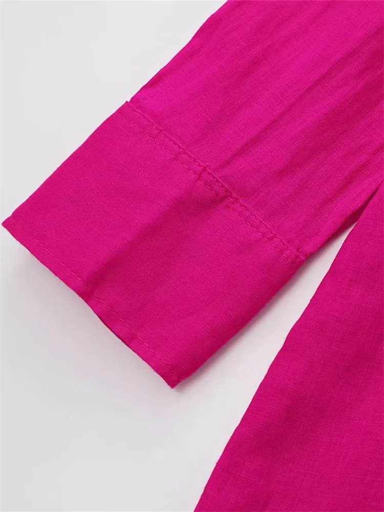 Женское платье-рубашка с длинным рукавом на пуговицах |