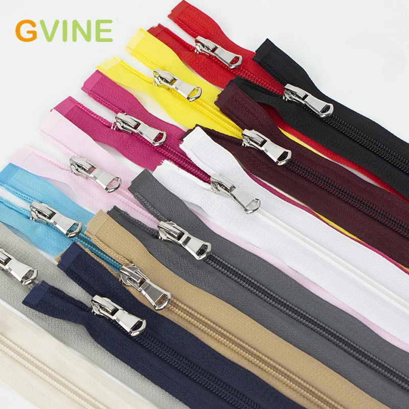 

40/50/60/70/80cm 5# Nylon Zipper Tape Open End Coil Zippers DIY Tailor Garment Bag Zip Repair Kit Replacement Sewing Accessories