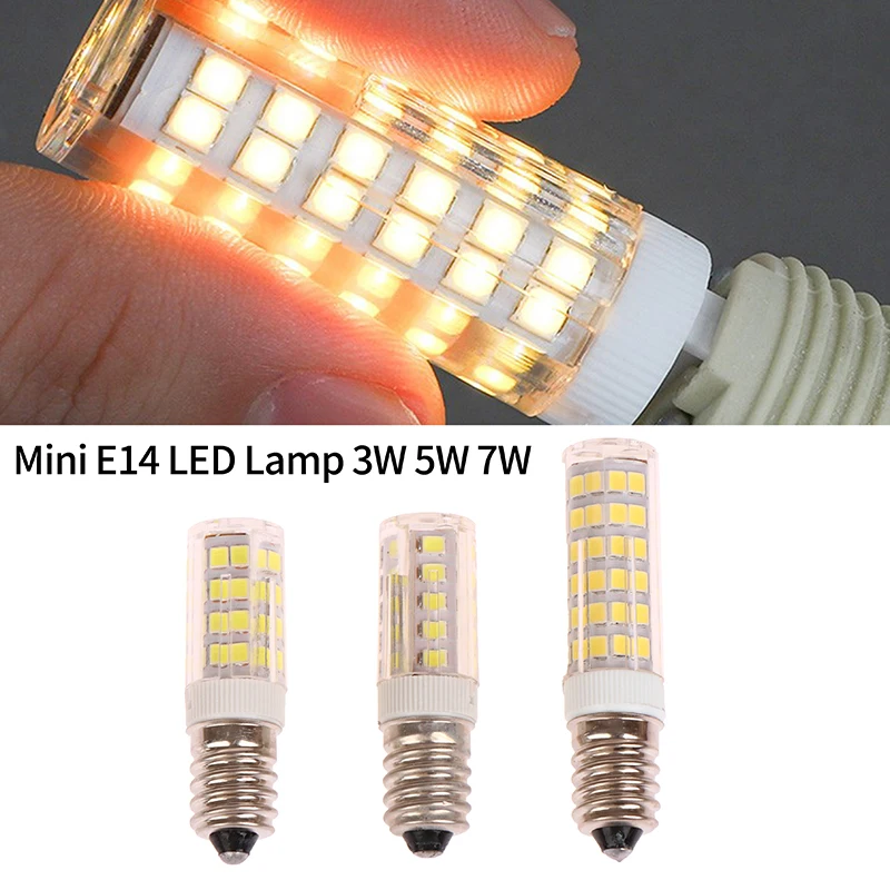 

1PC Mini E14 Refrigerator Bulb LED Lamp 3W 5W 7W AC 220V LED Energy-Saving Replacement Bulb Screw Ceramic Lamp Bead Light