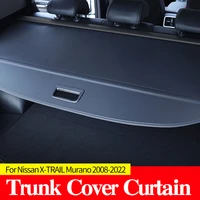 car rear trunk curtain cover for nissan x trail murano 2008 2022 rack partition shelter interior car styling decoration