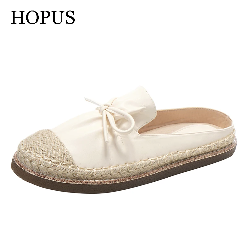 

HOUPS Shoes For Women 2022 New Fashion Casual Slippers Breathable Cute Bow Solid Color Women's Flats Outdoor Comfortable Shallow