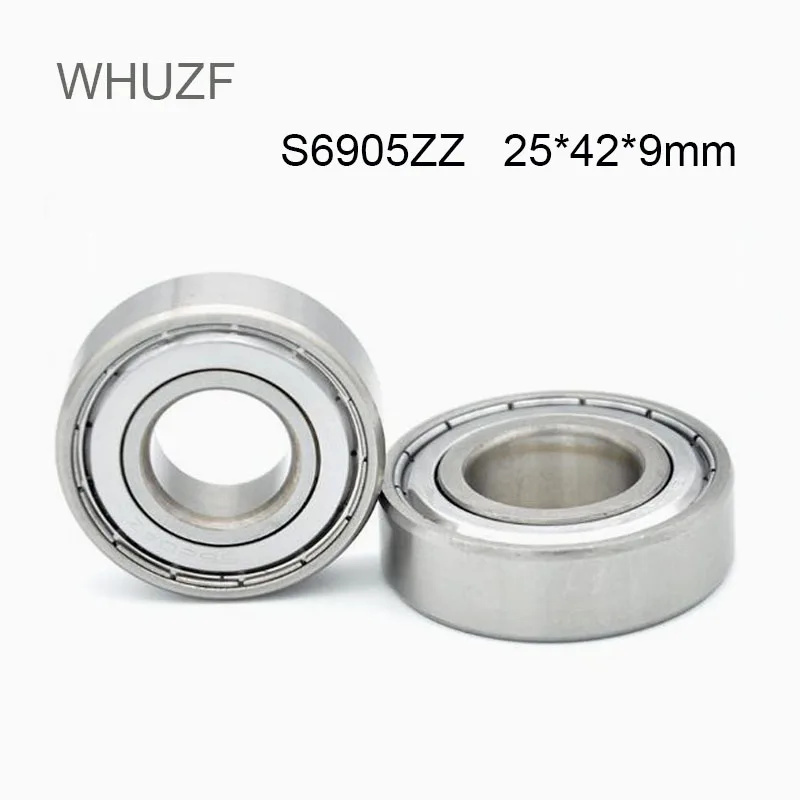 

WHUZF Free Shipping S6905 ZZ ABEC-3 Stainless Steel Bearing 25x42x9 S6905ZZ Thin Section Deep Groove S6905 Ball Bearings S61905