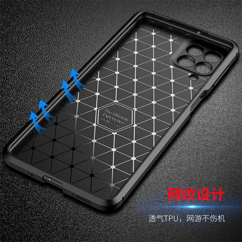 For Samsung Galaxy M53 Case Silicone Fundas Protector Rubber Carbon Fiber Soft Phone Case For Samsung M53 Cover For Galaxy M53 