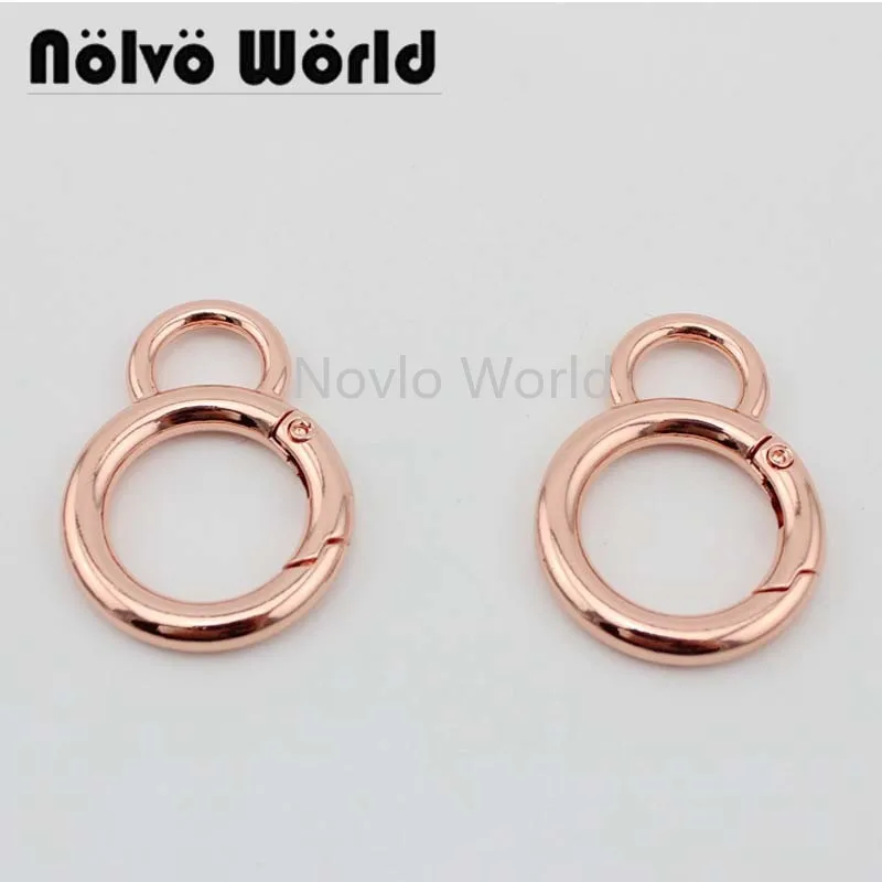 

10-50 pcs 20mm polished Rose gold High quality DIY trigger snap hook hand bag swivel clasp hooks sewing hardware