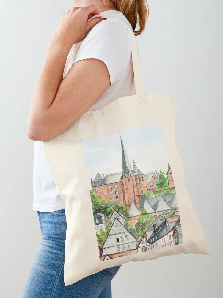 Marburg Altstadt Tote Bag сумка для покупок с логотипом Женские сумки Sac pour femme Холщовая