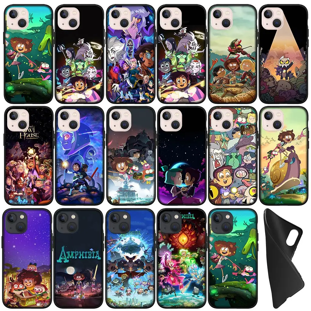 The Owl House Amphibia Silicone Coque Phone Cover for Apple iPhone 15 14 Plus 13 12 Mini Pro Max + 13Pro 14+ 15+ Soft Case