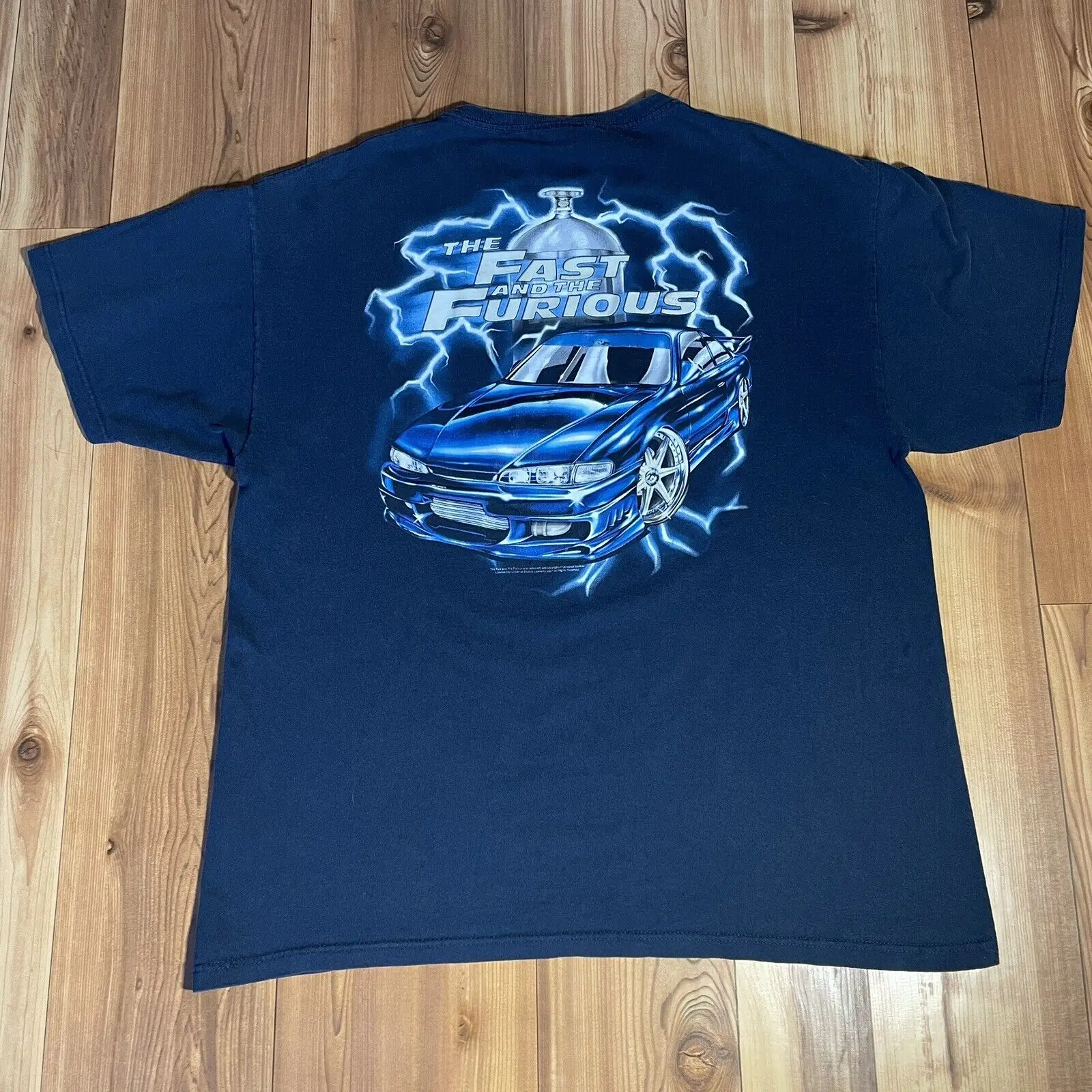 Винтажная 2001 футболка с надписью The Fast And Furious из фильма Promo Lighting размер XL РЕДКИЙ