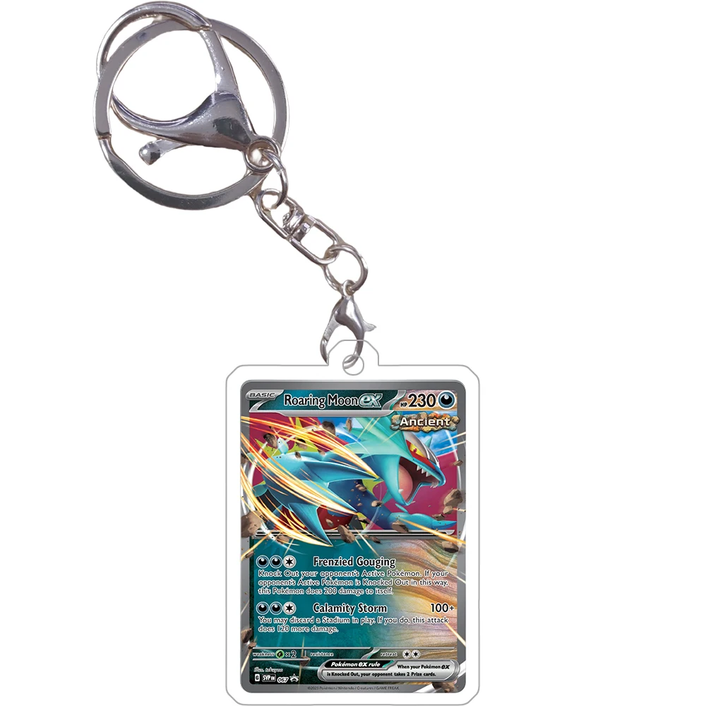 Фото Брелок с изображением покемонов Mewtwo Mew Greninja Kangaskhan Charizard, акриловые маленькие карты, аниме-игра, подвеска «сделай сам», игровой реквизит №4