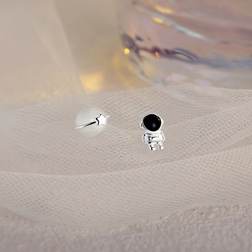 

Женские серьги-гвоздики с опалом, асимметричные простые серьги серебряного цвета с геометрическим рисунком, Украшения Для Пирсинга Ушей, ...