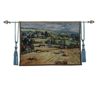 Belgium Tapestry Tuscan Style Wall Tapestry French Manor Pastoral Tapestry Wall Hanging Exquisite Jacquard Home Art Wall Decor