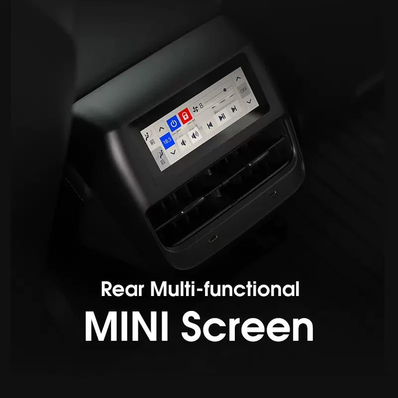 

Rear Multifunction Mini Screen Rear Air Conditioning Media Control LCD Screen For Tesla Model 3 2017-2023 Model Y 2021-2023