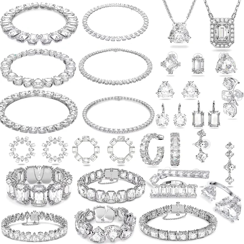 

Swa 2022 spring new exquisite fashion Millenia jewelry bracelet necklace earrings set women party jewelry