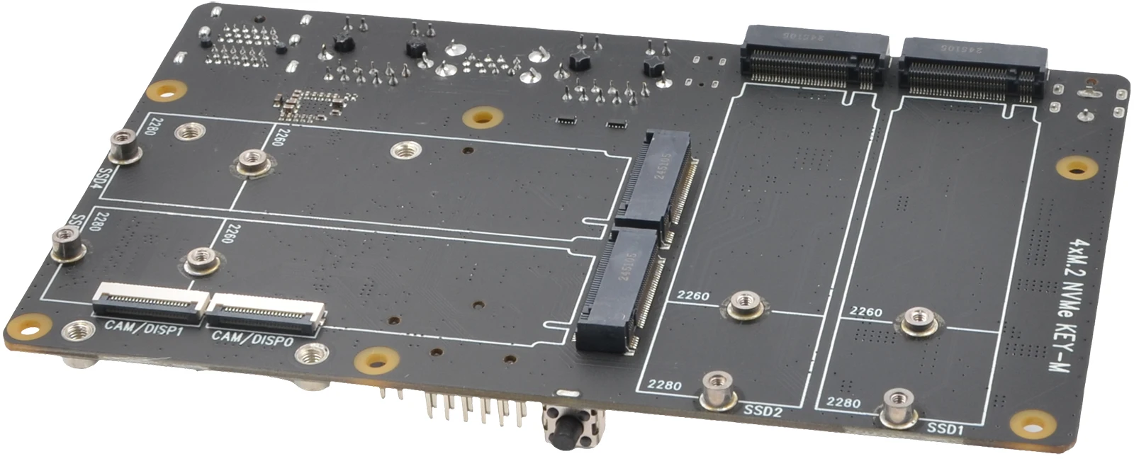 Фото Плата ввода-вывода Raspberry Pi CM5 NAS 4xNVMe с двойным Ethernet X1502 №4