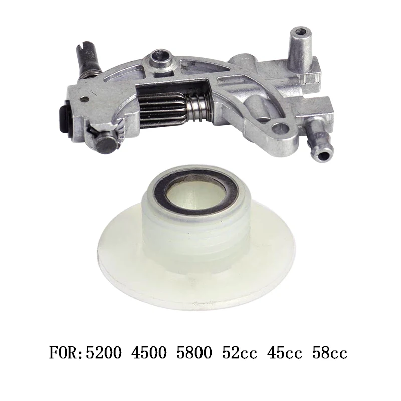 

Oil Drive Pump Worm Gear Kit Spare Parts Oil Pump 2PCS 1 set For Chinese Chainsaw 5200 4500 5800 52cc 45cc 58cc Spare Parts