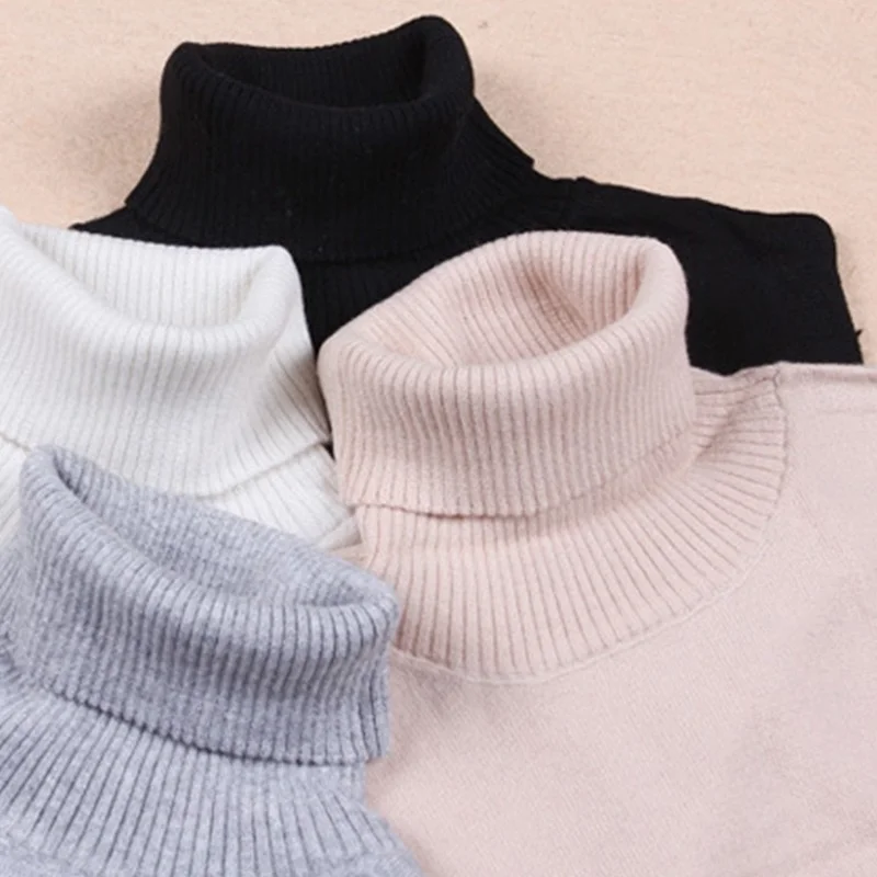 Женская зимняя водолазка Sparsil кашемировый пуловер вязаная накидка шарфы-кольца