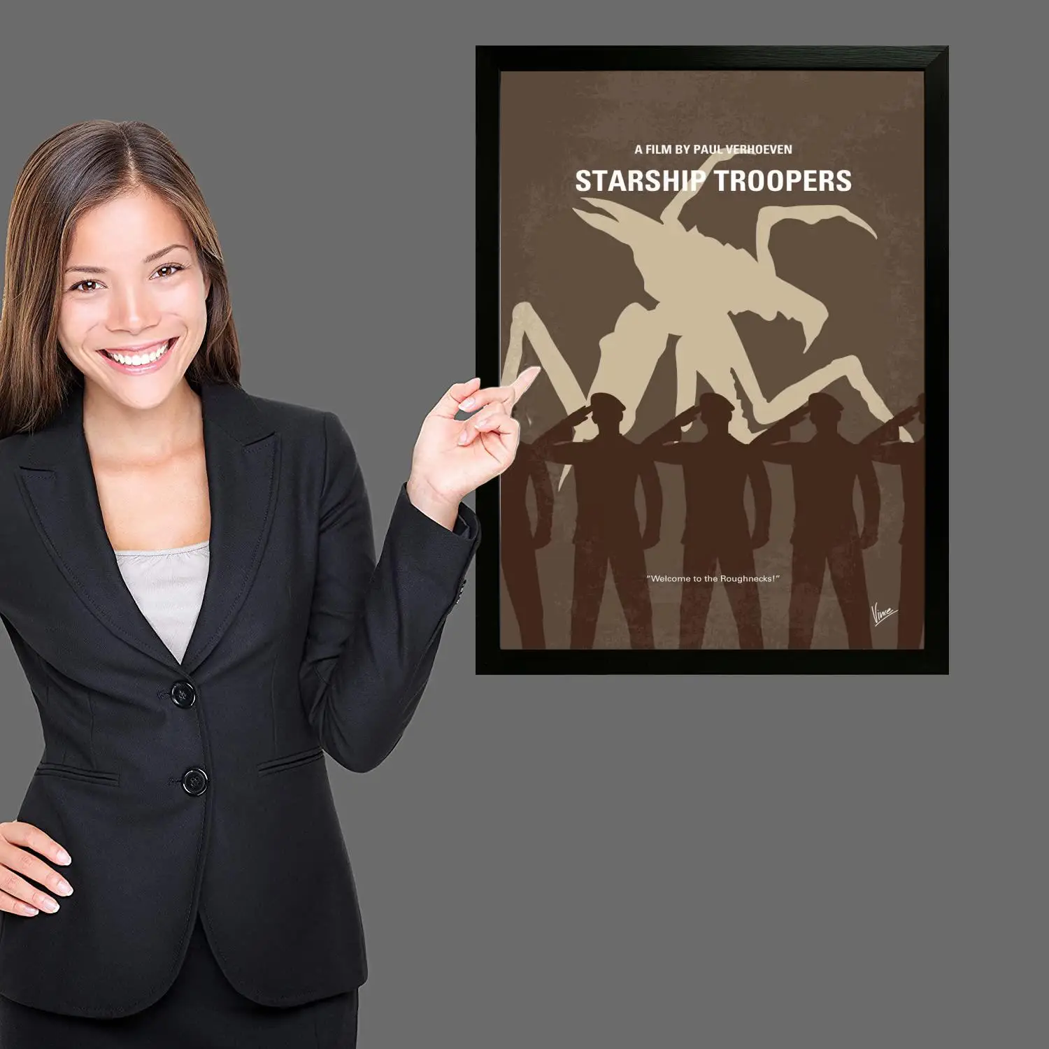 Звездный корабль-солдат минимальный холст художественный постер настенная