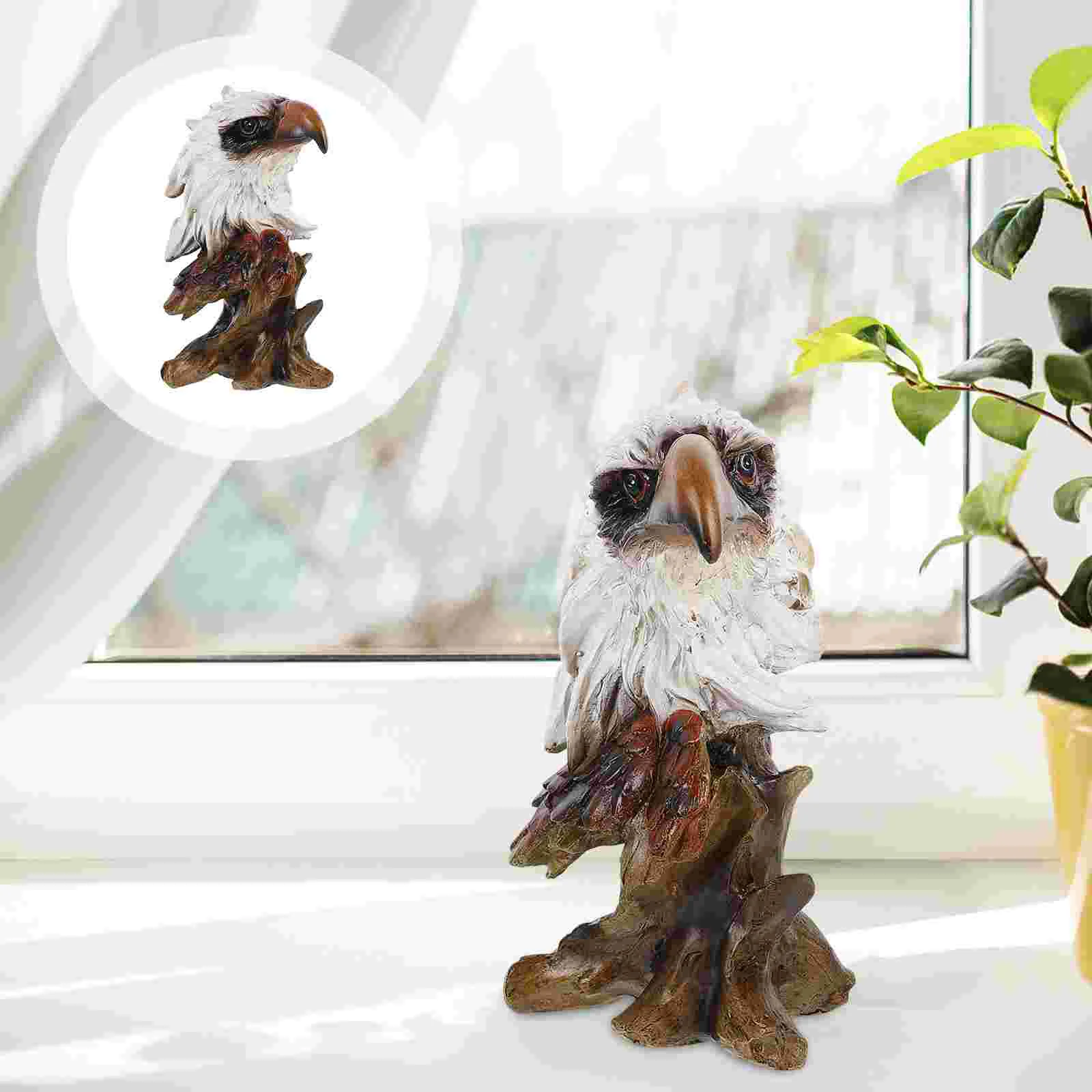 

1 шт. модель головы орла, Имитация животных, Декор для дома, поделки из смолы, настольный декор