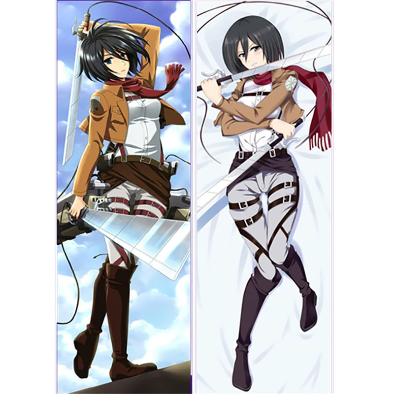 

Anime Attack on Titan Mikasa Ackerman Levi·Ackerman Cool Boy Pillowcase Otaku BL Dakimakura Hugging Body Pillow Case Cover