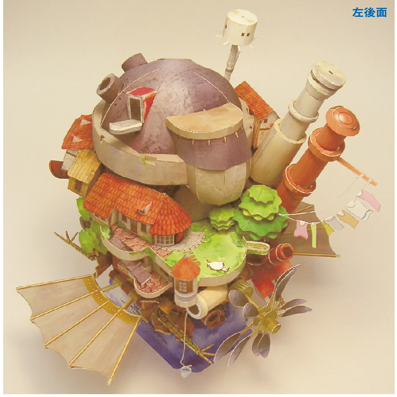 Бумажная модель украшения строительный движущийся замок Летающая версия 3D