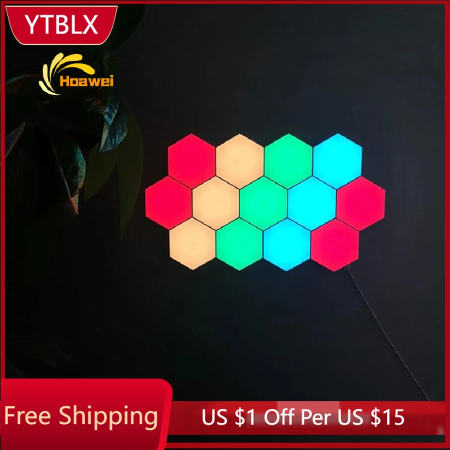 

Nordic LED Night Lights Quantum Lamp Touch Sensitive Lighting Living Room Bedroom Decor Magnetic Modular Wall Lights for Home