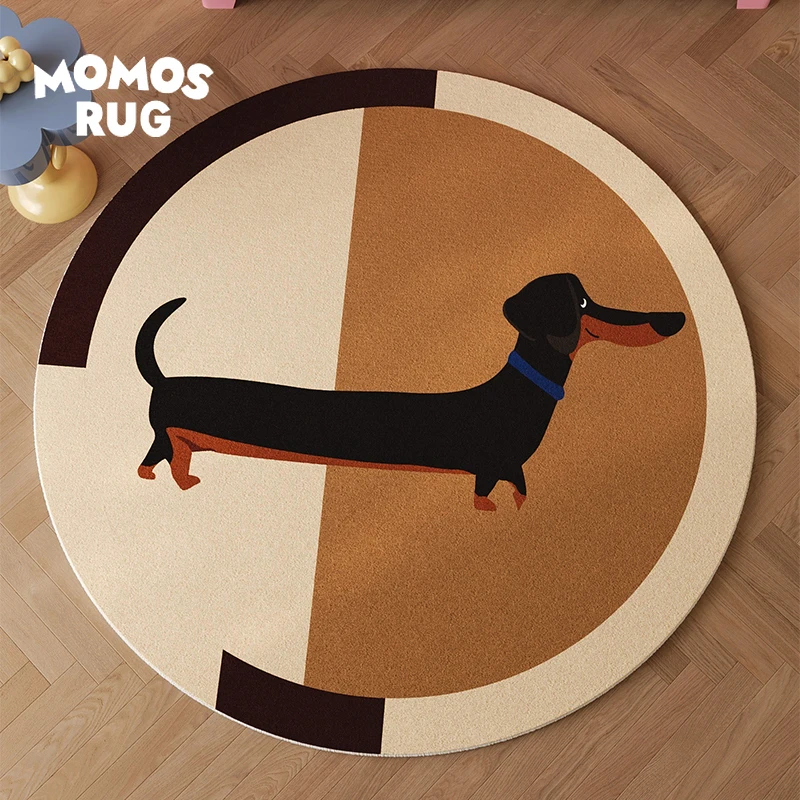 Мягкий круглый ковёр из полиэстера для спальни